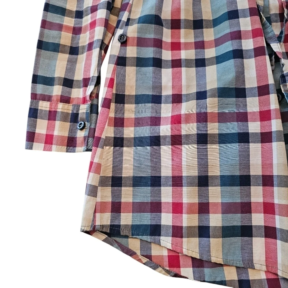 Zara Girls Plaid Drawstring Shirtdress